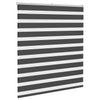 Vidaxl zebra rullo cieco 125x100 cm Larghezza tessuto 120,9 cm nero