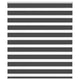 Vidaxl Zebra Roller Blind 130x100 cm Larghezza tessuto 125,9 cm nero
