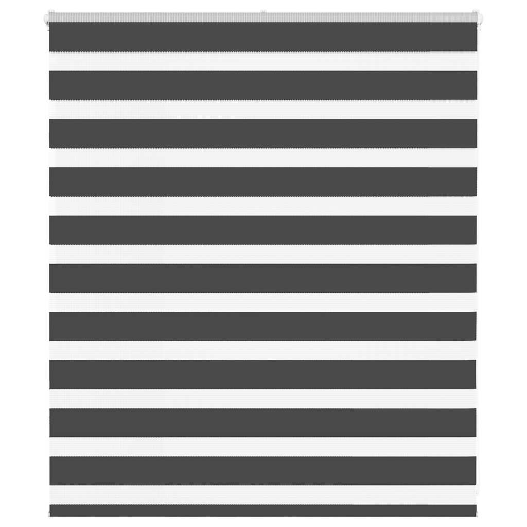 Vidaxl Zebra Roller Blind 130x100 CM Fabric Ancho de 125.9 cm Negro