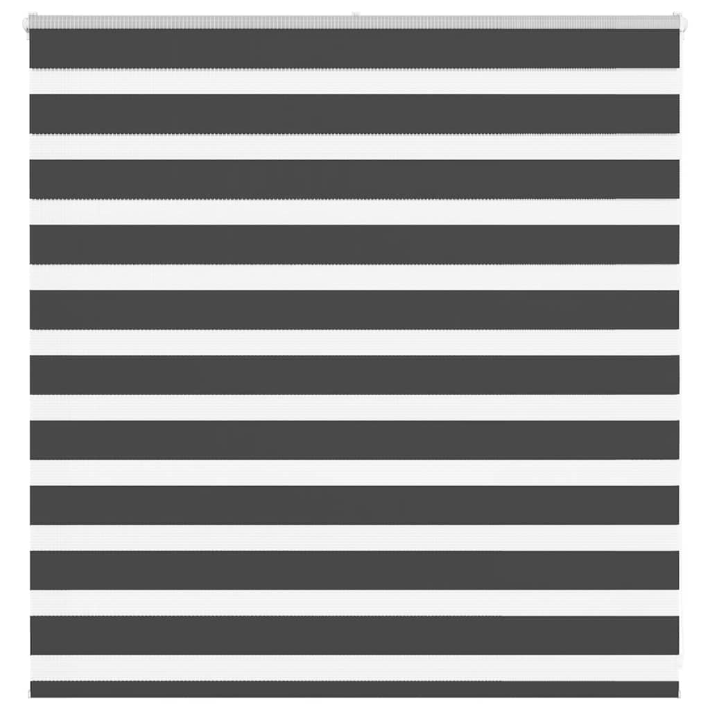 Vidaxl Zebra Roller Blind 145x100 cm de tela ancho 140.9 cm negro
