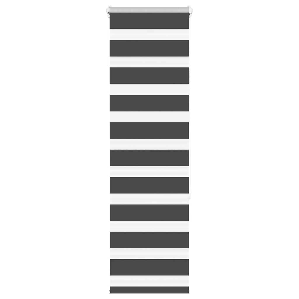 Vidaxl Zebra Roller Blind 50x150 cm Ancho de polvo de 45.9 cm Negro