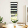 Vidaxl Zebra Roller Blind 50x150 cm Ancho de polvo de 45.9 cm Negro