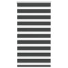 Vidaxl Zebra Roller Blind 70x150 cm de ancho de polvo de 65.9 cm negro