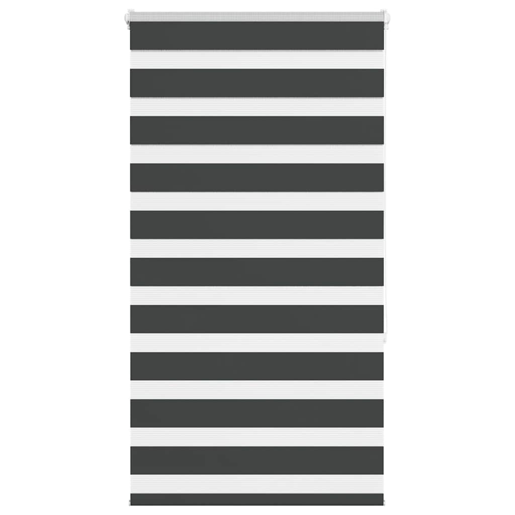 Vidaxl Zebra Roller Blind 85x150 cm de polvo ancho 80.9 cm negro