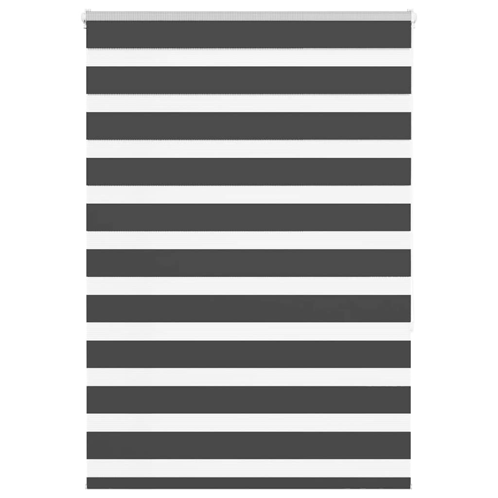 Vidaxl Zebra Roller Blind 95x150 cm Larghezza polvere 90,9 cm Nero