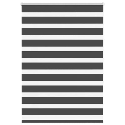 Vidaxl zebra rullo cieco 105x150 cm Larghezza tessuto 100,9 cm nero