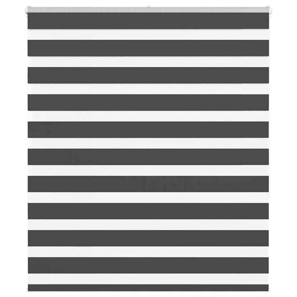 Vidaxl Zebra Roller Blind 105x150 CM Fabric Ancho de 100.9 cm Negro