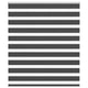 Vidaxl Zebra Roller Blind 105x150 CM Fabric Ancho de 100.9 cm Negro