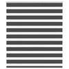Vidaxl Zebra Roller Blind 130x150 cm de polvo ancho de 125.9 cm negro