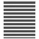 Vidaxl Zebra Roller Blind 130x150 cm de polvo ancho de 125.9 cm negro