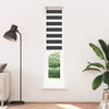 Vidaxl Zebra Roller Blind 45x200 cm Larghezza polvere 40,9 cm Nero
