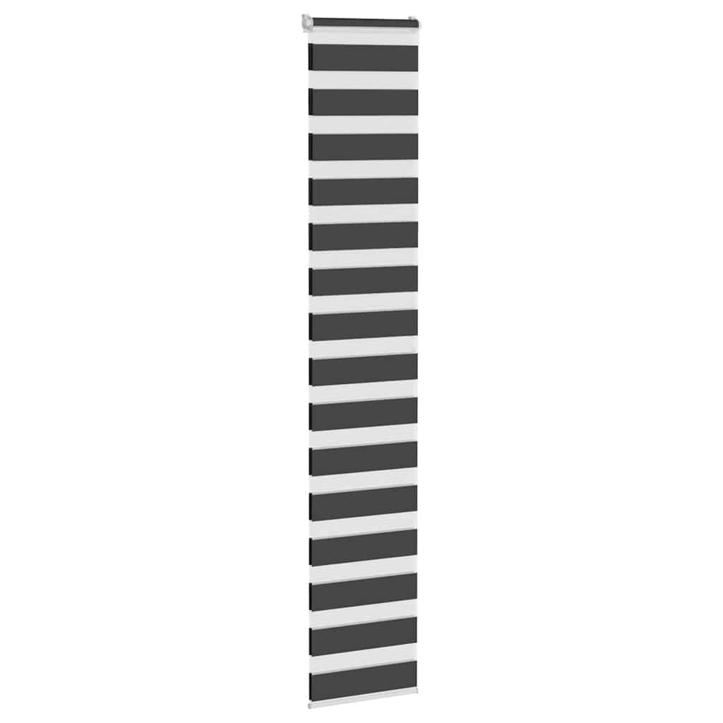 Vidaxl Zebra Roller Blind 45x200 cm Larghezza polvere 40,9 cm Nero
