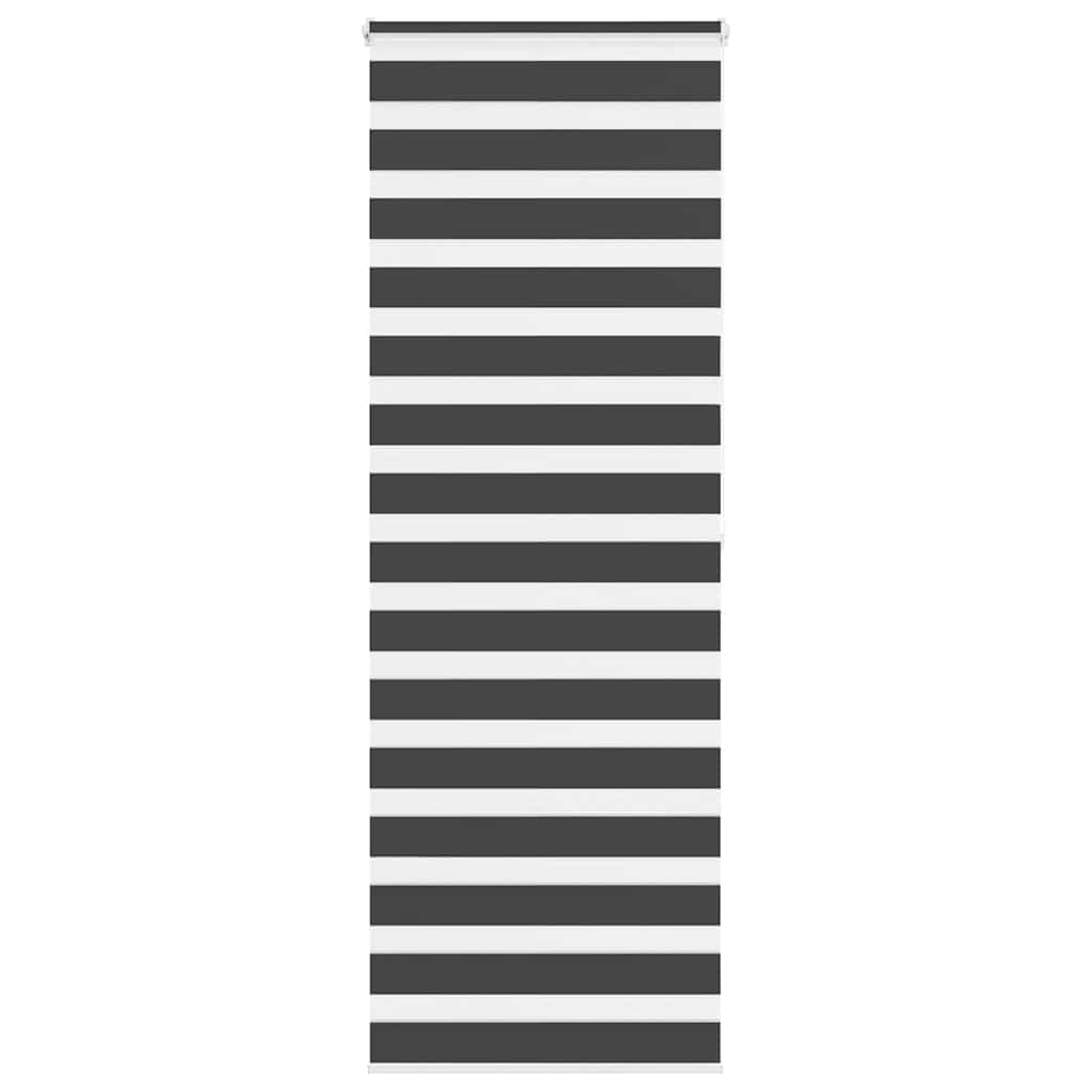 Vidaxl Zebra Roller Blind 75x200 cm Larghezza tessuto 70,9 cm Nero