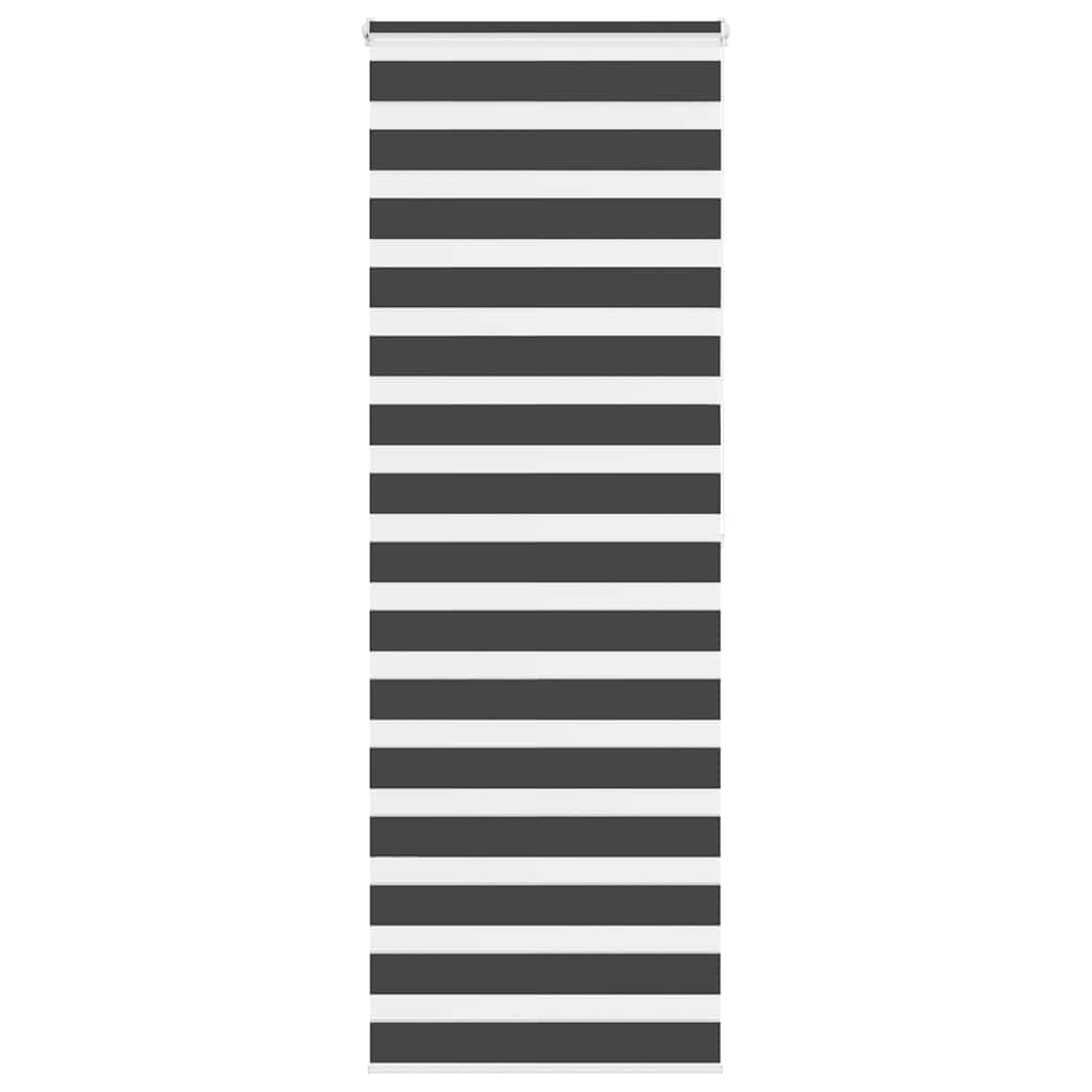 Vidaxl Zebra Roller Blind 80x200 cm Larghezza polvere 75,9 cm Nero