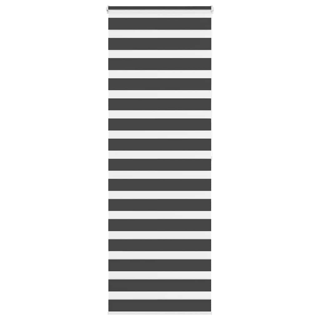 Vidaxl Zebra Roller Blind 85x200 cm Larghezza tessuto 80,9 cm Nero