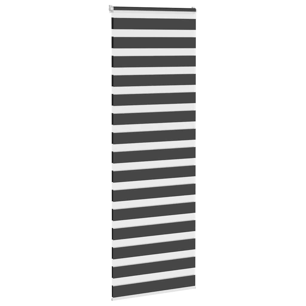 Vidaxl Zebra Roller Blind 90x200 CM Fabric Ancho de 85.9 cm Negro