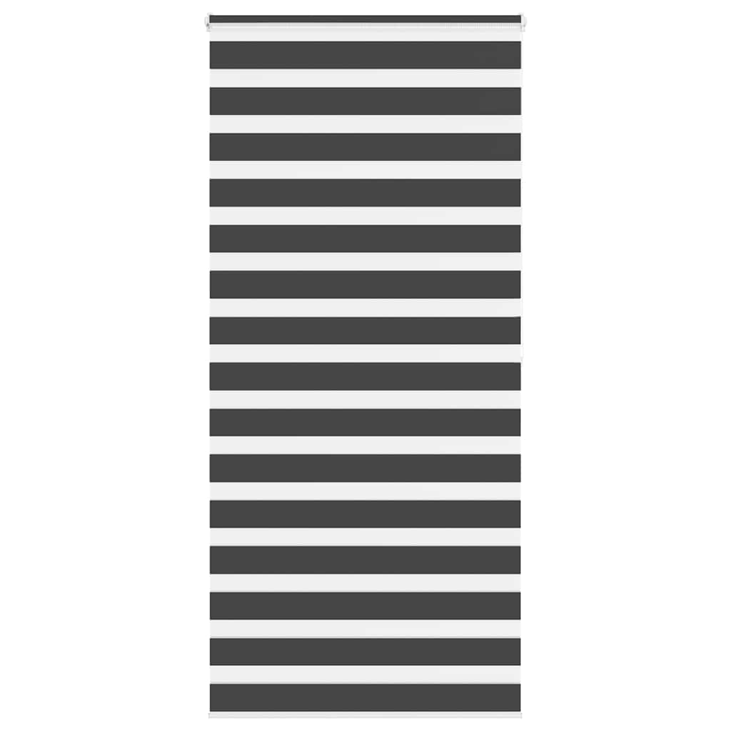 Vidaxl Zebra Roller Blind 100x200 cm Ancho de polvo de 95.9 cm Negro