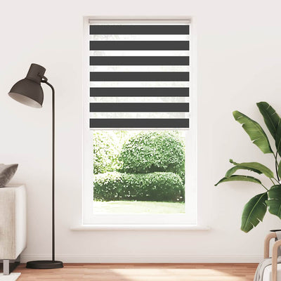 Vidaxl zebra rullo cieco 100x200 cm larghezza della polvere 95,9 cm nero