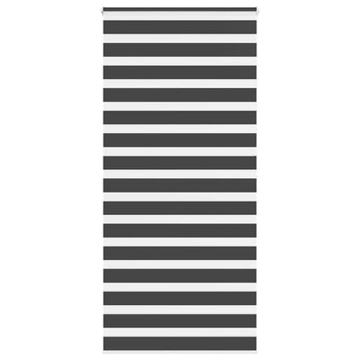 Vidaxl zebra rullo cieco 110x200 cm Larghezza tessuto 105,9 cm nero