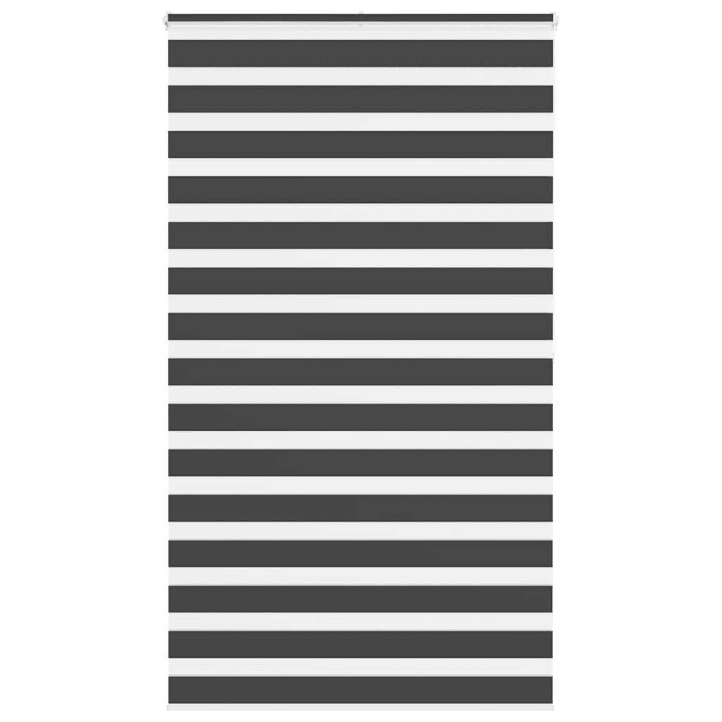 Vidaxl zebra rullo cieco 120x200 cm Larghezza tessuto 115,9 cm nero