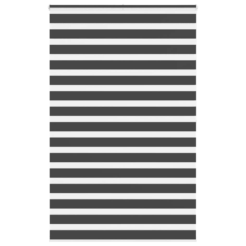 VidaXL estor enrollable cebra 150x200 cm tela ancho 145,9 cm negro