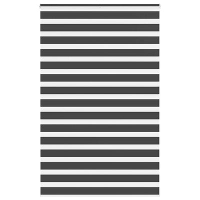 VidaXL estor enrollable cebra 150x200 cm tela ancho 145,9 cm negro