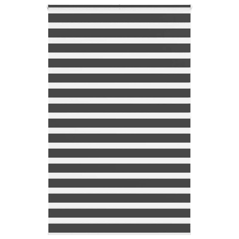 Vidaxl zebra rolgordijn 150x200 cm stofbreedte 145,9 cm zwart