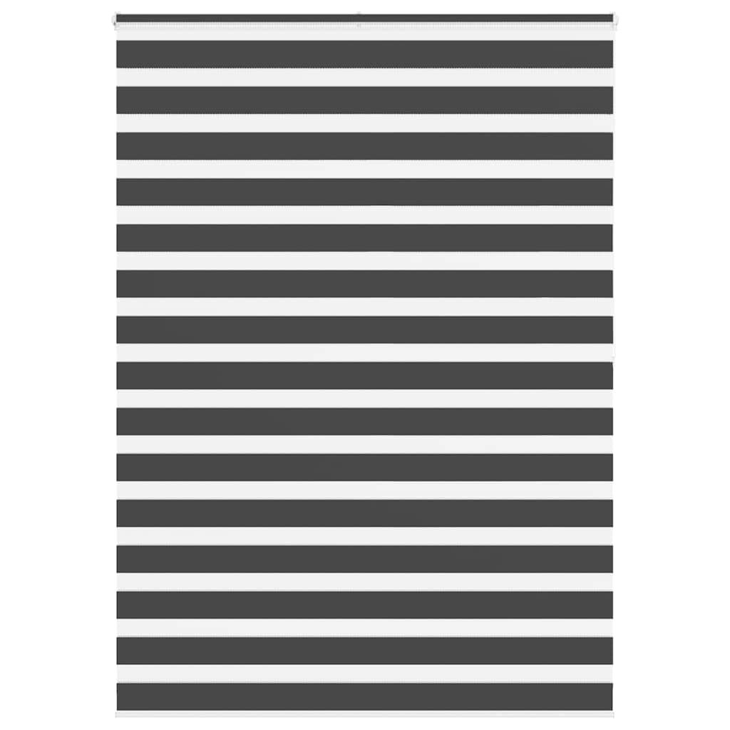 VidaXL estor enrollable cebra 155x200 cm ancho de tela 150,9 cm negro
