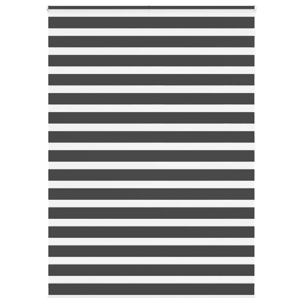 VidaXL estor enrollable cebra 165x200 cm ancho de tela 160,9 cm negro