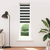 Vidaxl zebra rullo cieco 55x230 cm Larghezza tessuto 50,9 cm nero
