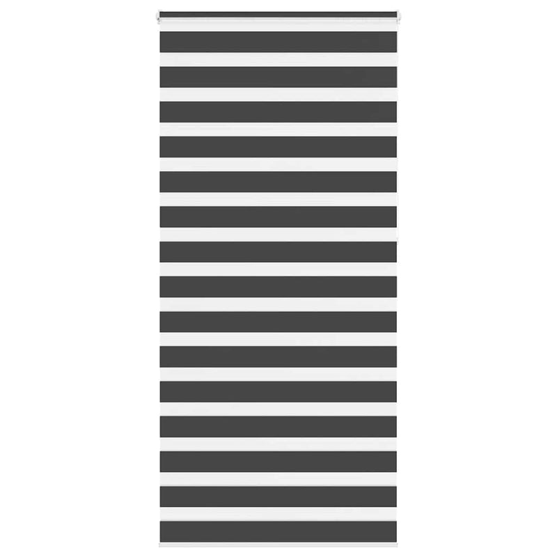 VidaXL estor enrollable cebra 100x230 cm tela ancho 95,9 cm negro