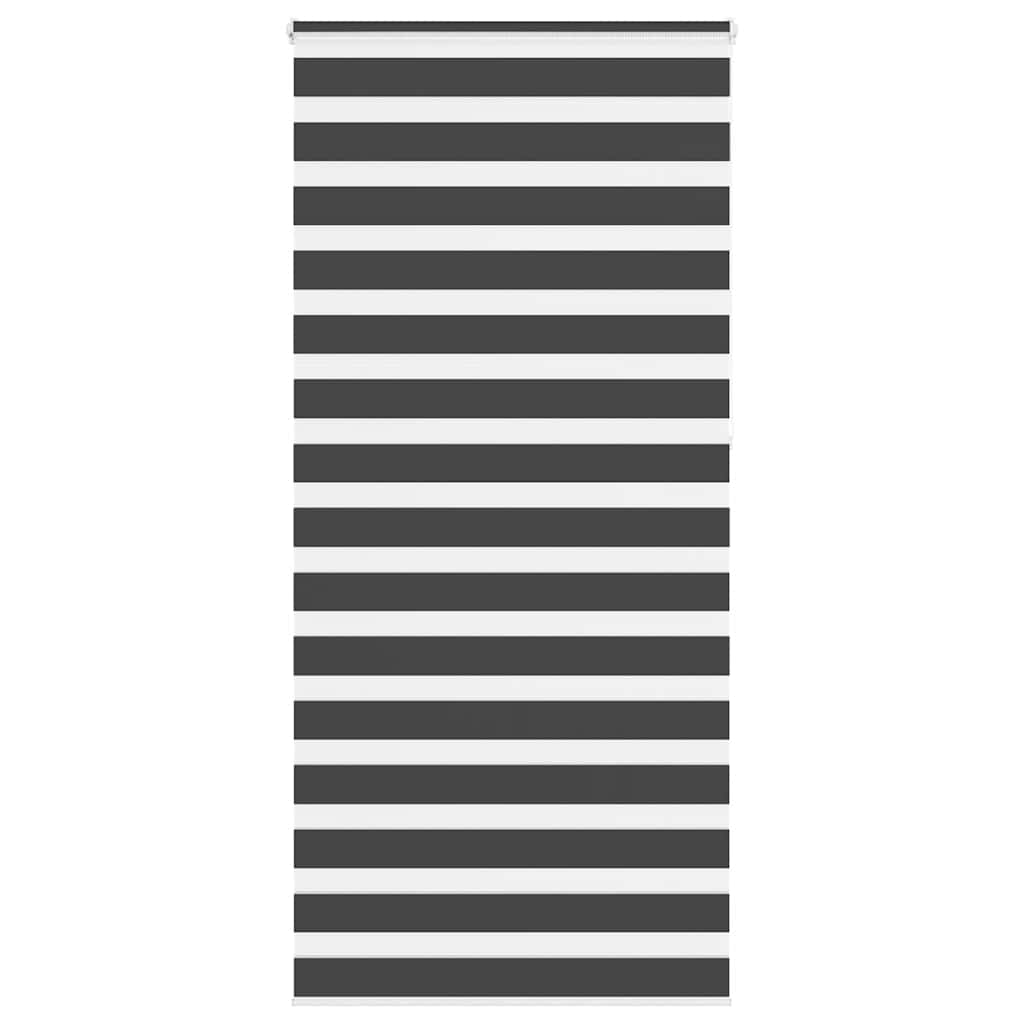 VidaXL estor enrollable cebra 115x230 cm ancho de tela 110,9 cm negro