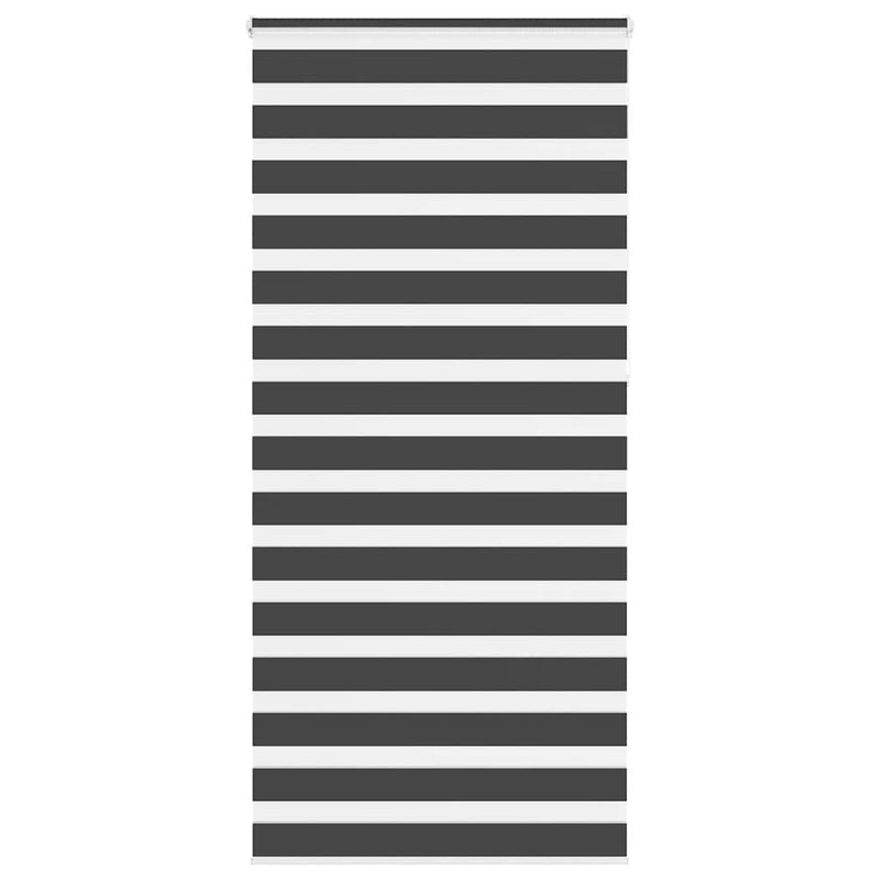 Vidaxl zebra rolgordijn 115x230 cm stofbreedte 110,9 cm zwart
