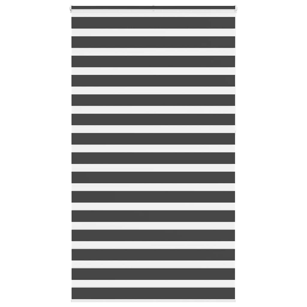 VidaXL estor enrollable cebra 120x230 cm ancho de tela 115,9 cm negro