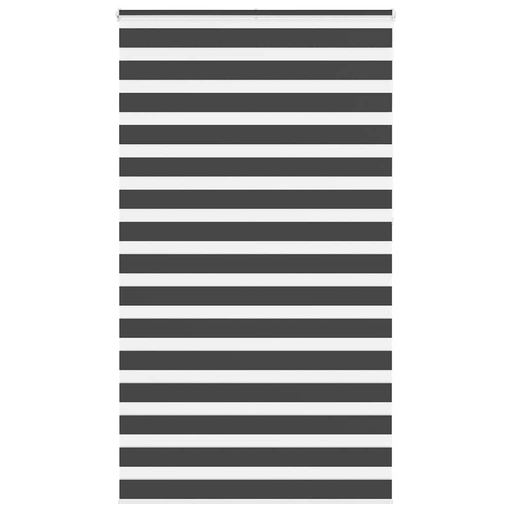 VidaXL estor enrollable cebra 125x230 cm ancho de tela 120,9 cm negro