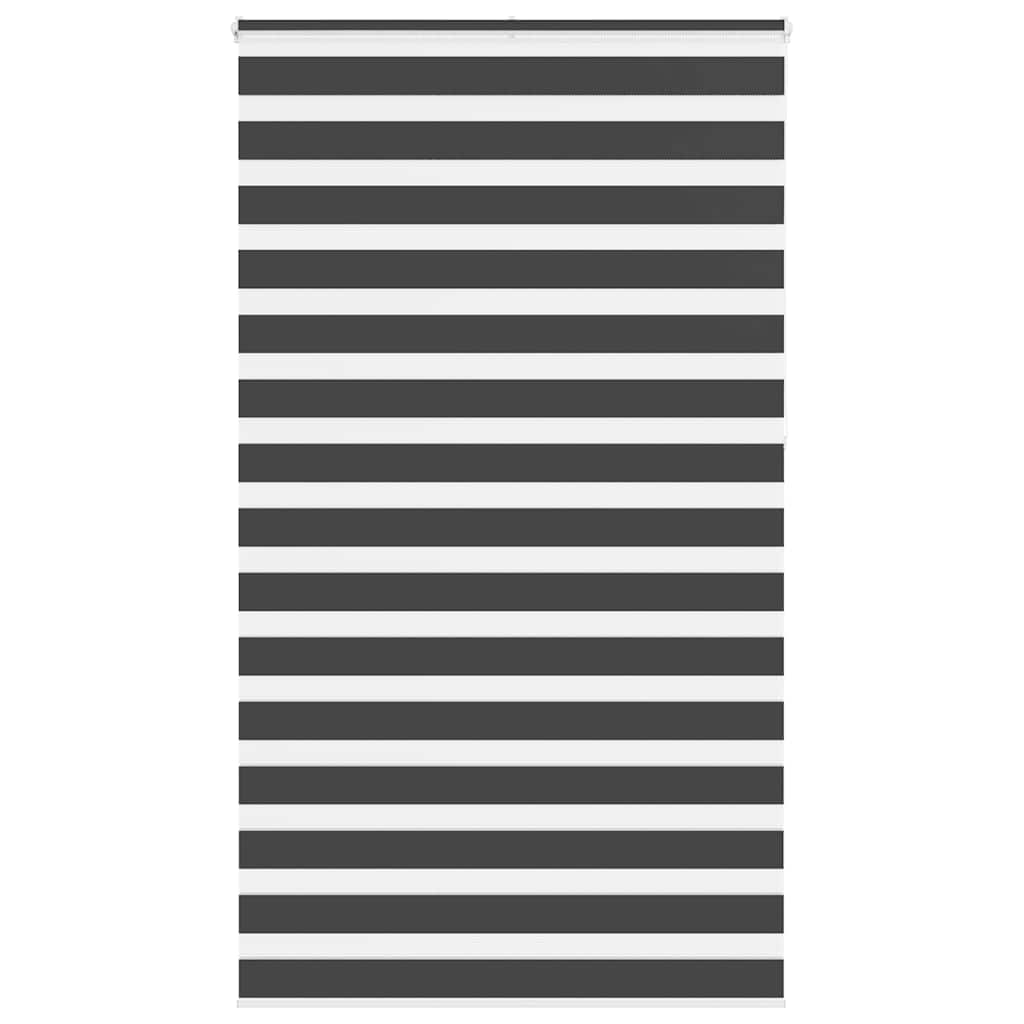 Vidaxl Zebra Roller Blind 130x230 cm Larghezza tessuto 125,9 cm nero