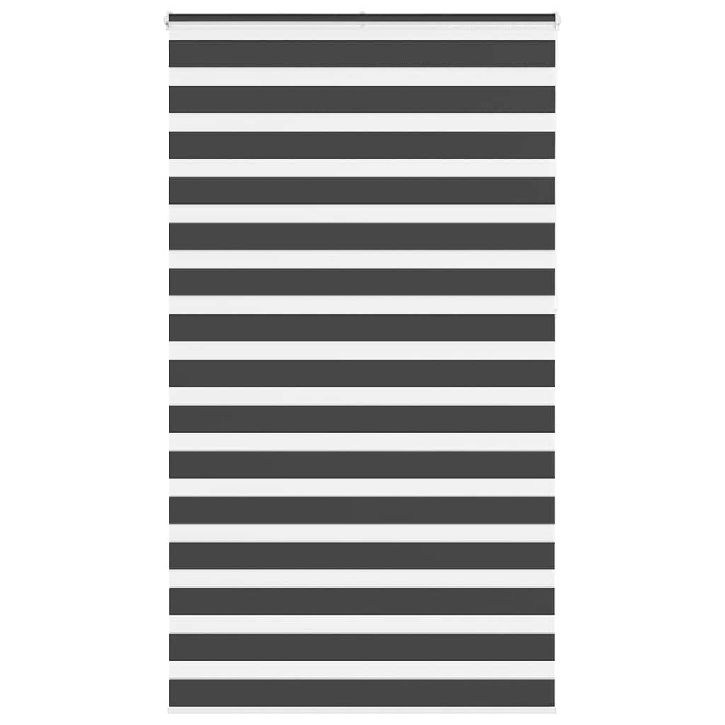 Vidaxl zebra rolgordijn 135x230 cm stofbreedte 130,9 cm zwart