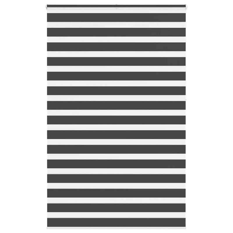 Vidaxl zebra rolgordijn 140x230 cm stofbreedte 135,9 cm zwart