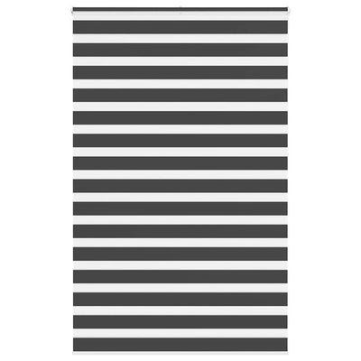 Vidaxl Zebra Roller Blind 145x230 cm Larghezza tessuto 140,9 cm nero