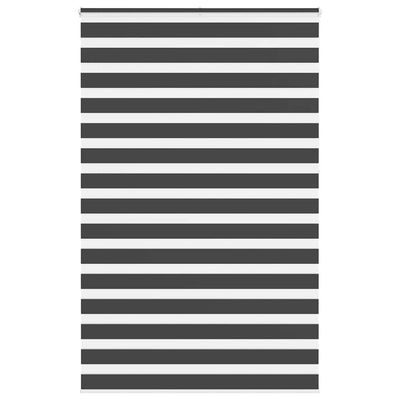 Vidaxl zebra rolgordijn 150x230 cm stofbreedte 145,9 cm zwart