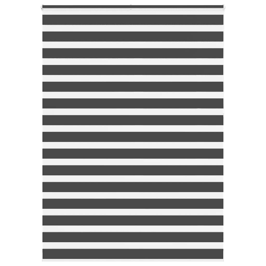 Vidaxl Zebra Roller Blind 160x230 CM Fabric Ancho de 155.9 cm Negro