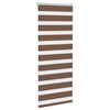 Vidaxl Zebra Roller Blind 55x100 cm de ancho de tela 50.9 cm de poliéster marrón