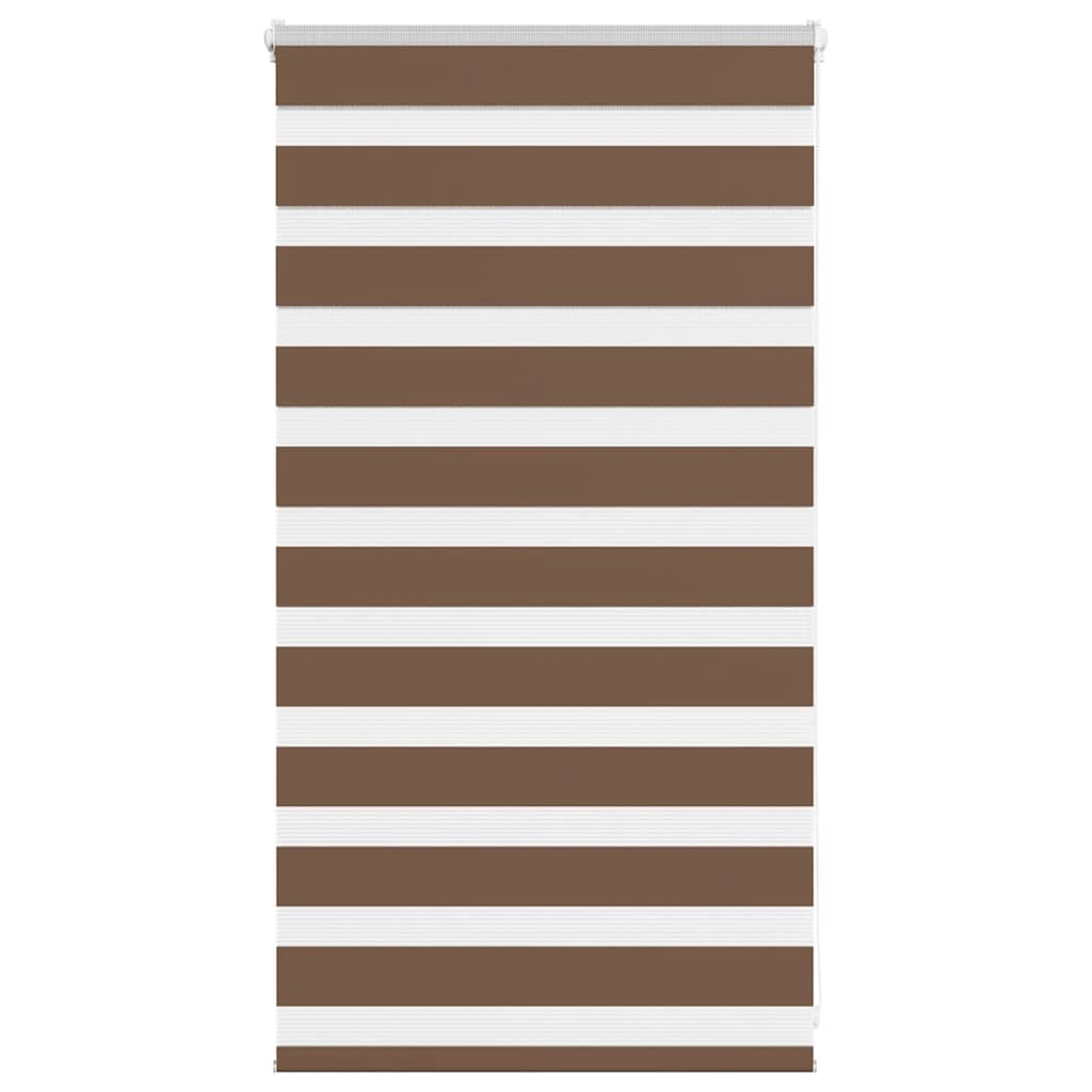 Vidaxl Zebra Roller Blind 85x100 cm ancho de polvo 80,9 cm de poliéster marrón
