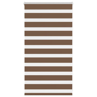 Vidaxl Zebra Roller Blind 85x100 cm Larghezza polvere 80,9 cm in poliestere marrone