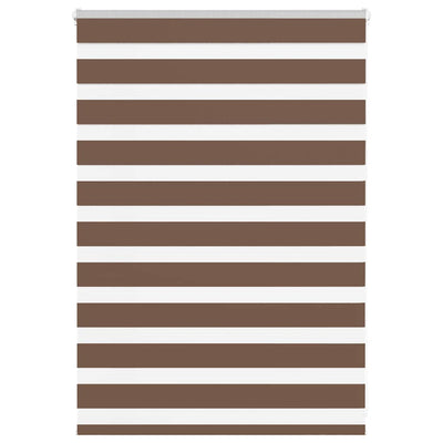 Vidaxl zebra rullo cieco 95x100 cm Larghezza tessuto 90,9 cm in poliestere marrone