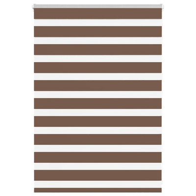 Vidaxl Zebra Roller Blind 105x100 cm Larghezza polvere 100,9 cm in poliestere marrone