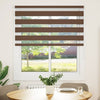 Vidaxl Zebra Roller Blind 120x100 CM Fabric Ancho 115.9 cm de poliéster marrón