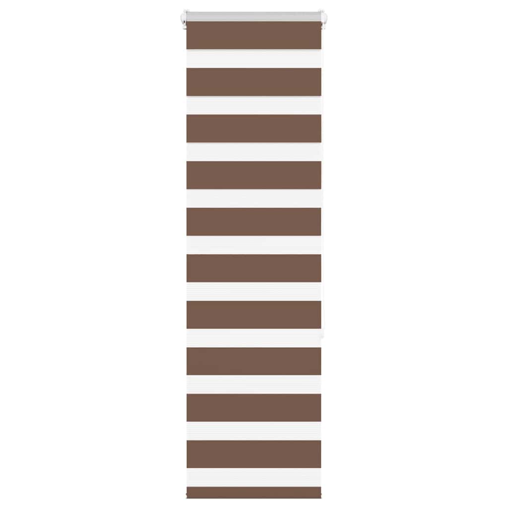 Vidaxl zebra rullo cieco 40x150 cm Larghezza polvere 35,9 cm in poliestere marrone