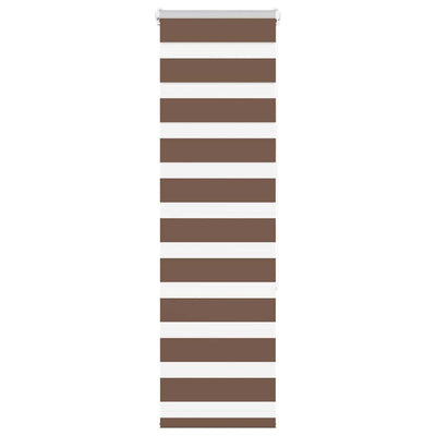 Vidaxl zebra rullo cieco 40x150 cm Larghezza polvere 35,9 cm in poliestere marrone