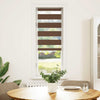 Vidaxl Zebra Roller Blind 45x150 cm ancho de polvo de 40,9 cm de poliéster marrón
